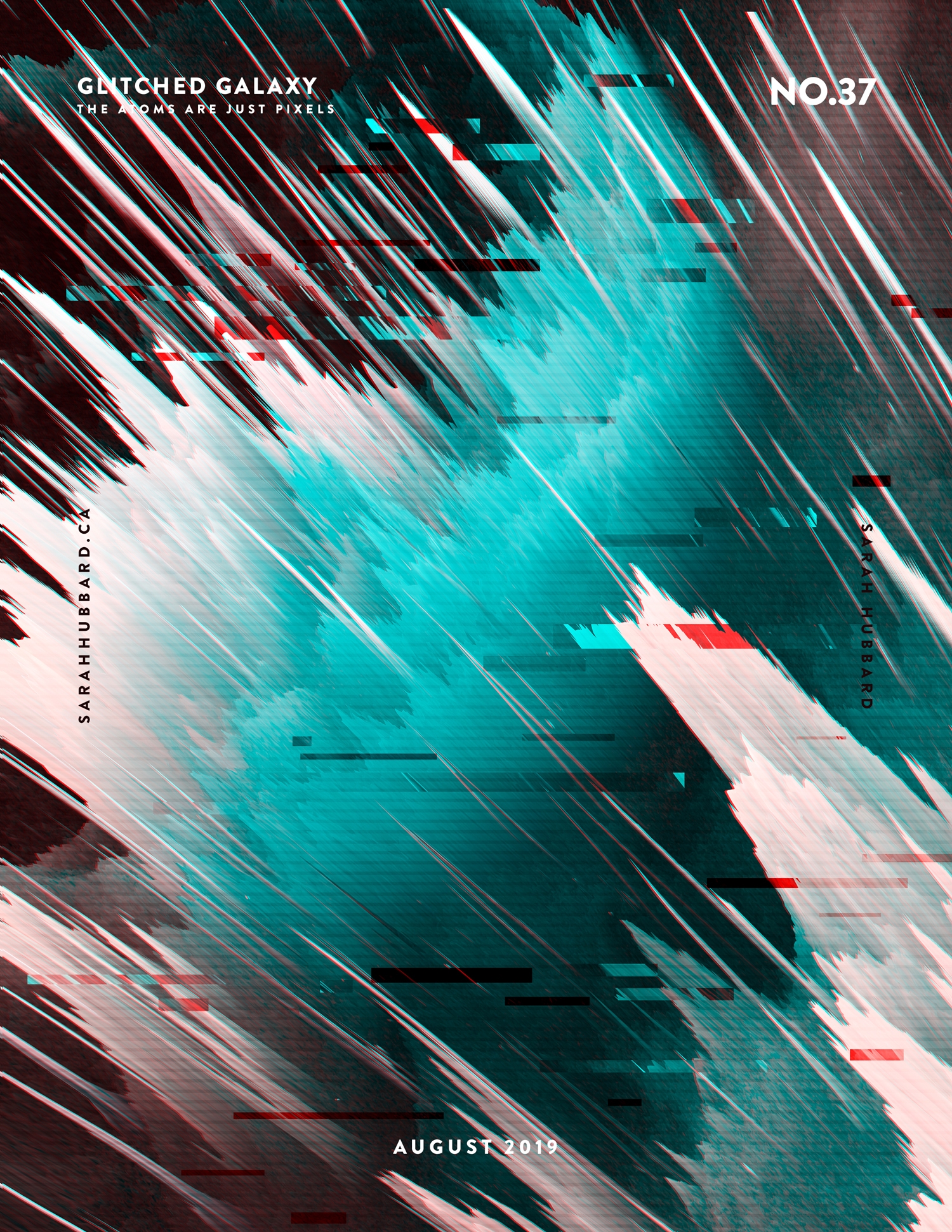 Glitched Galaxy Poster