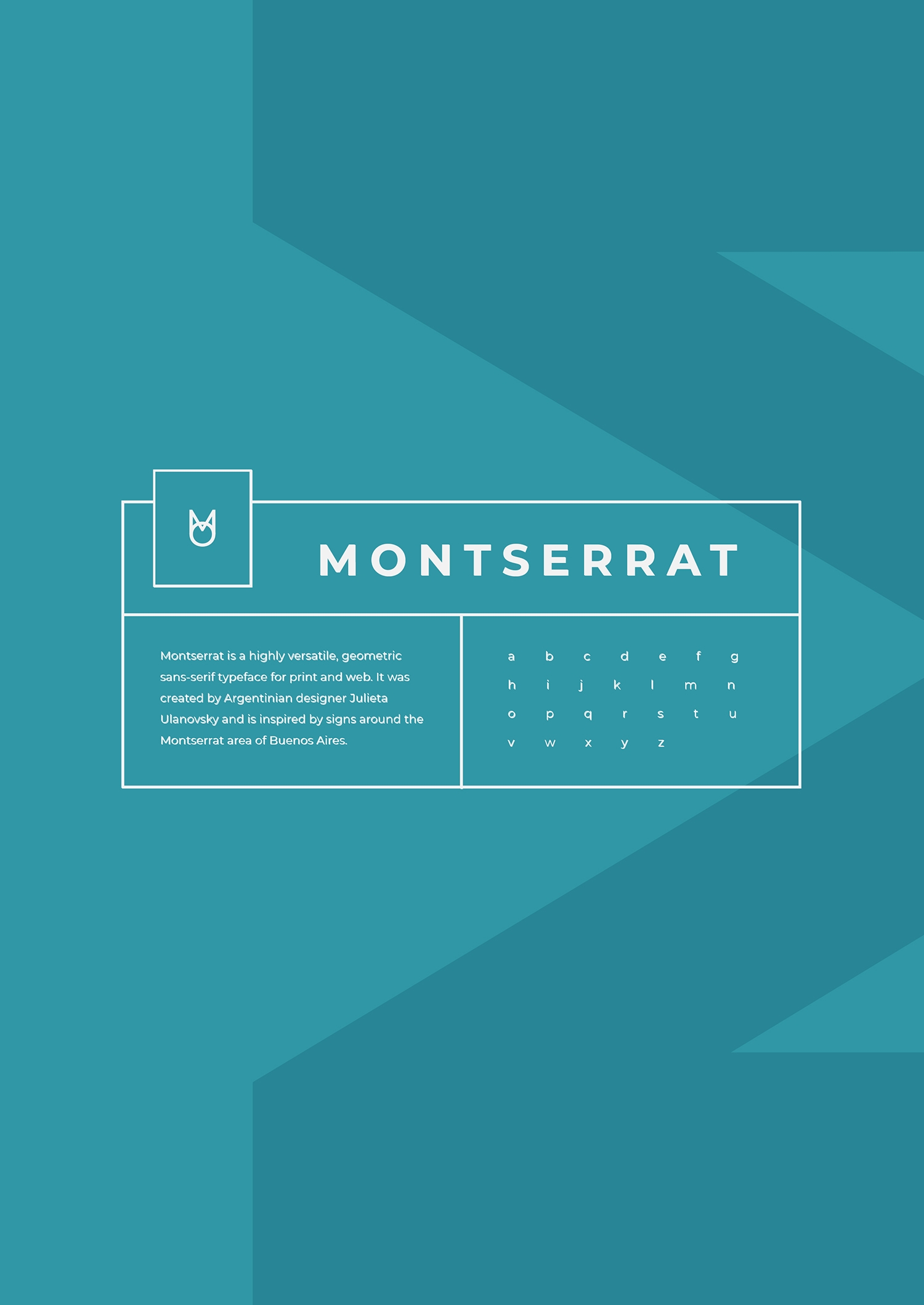 Montserrat Type Poster 2